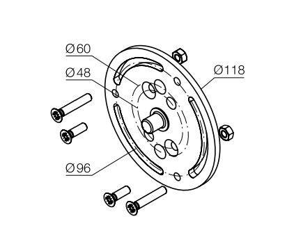 NICE 691.59.00 Supporto per tende, satinato (consigliabile l'accoppiamento all'art. 525.10050)