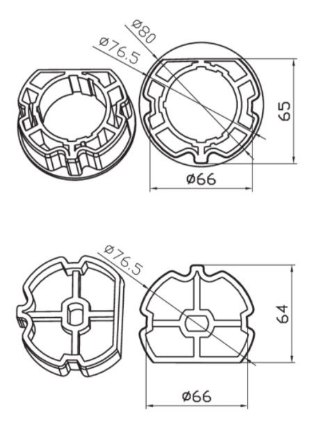 CAME 001YK5123 ROUND Z.F. 80x1mm