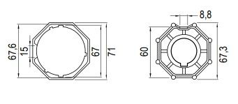 GIBIDI AJWSE0067 Corona Ogiva Ø 78 mm (for awning) ENGINES Ø 55