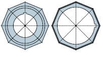 NICE 536.00.00 Octagonal 114mm Heroal Wheel + Sprocket Adapters Series