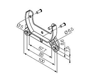 NICE 692.30.00 Box side support Era MH support kit size M diameter 45 mm