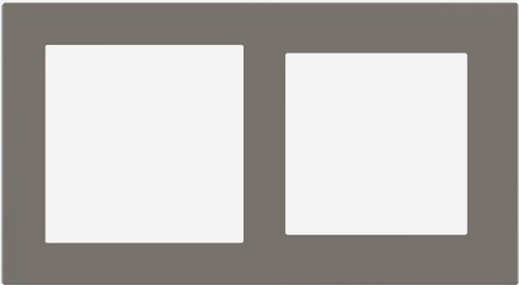 EKINEX EK-D2G-FGL Deep plate (FF and 71 and 20Venti) rectangular - FENIX NTM - London gray