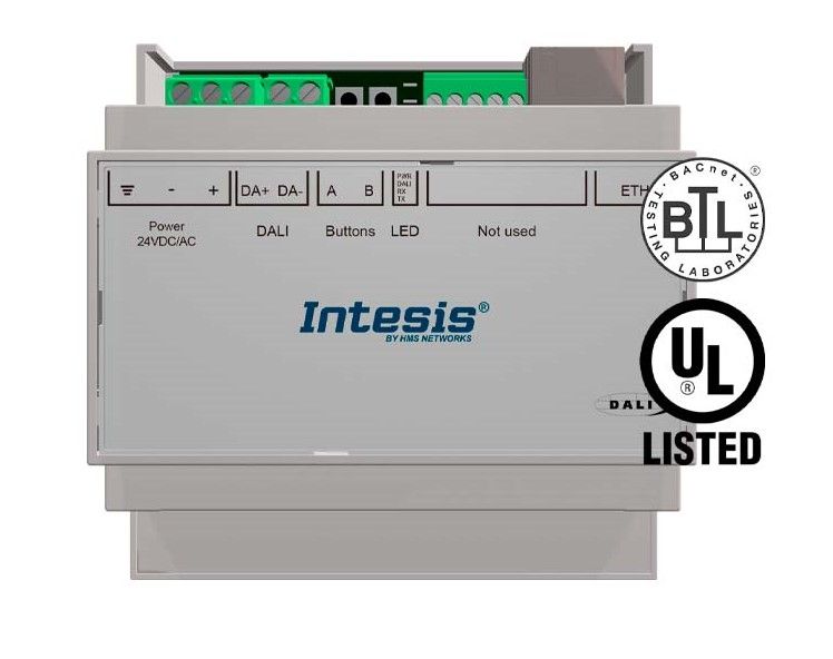 INTESIS INBACDAL0640500 Gateway server IP da DALI-2 a BACnet - 1 canale