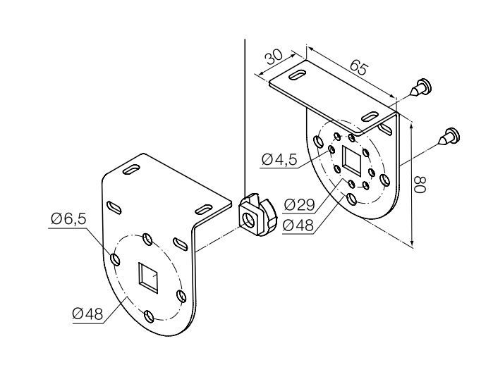 NICE 692.50.00 Kit per tende verticali, bianco (da associare necessariamente a 575.12040, 575.12050 o 575.12178)