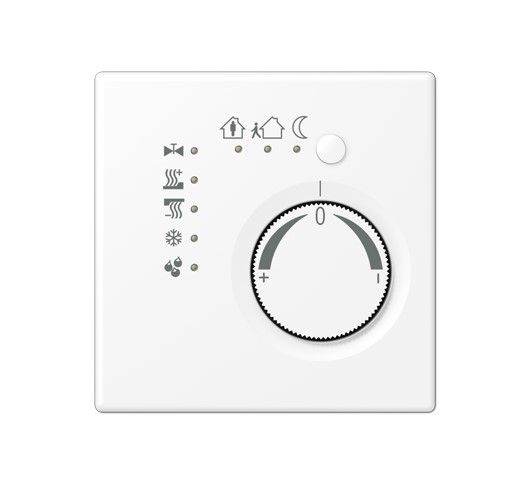 JUNG LS2178TSWWM KNX room thermostat with integrated bus coupler and 4-channel button interface - matt alpine white