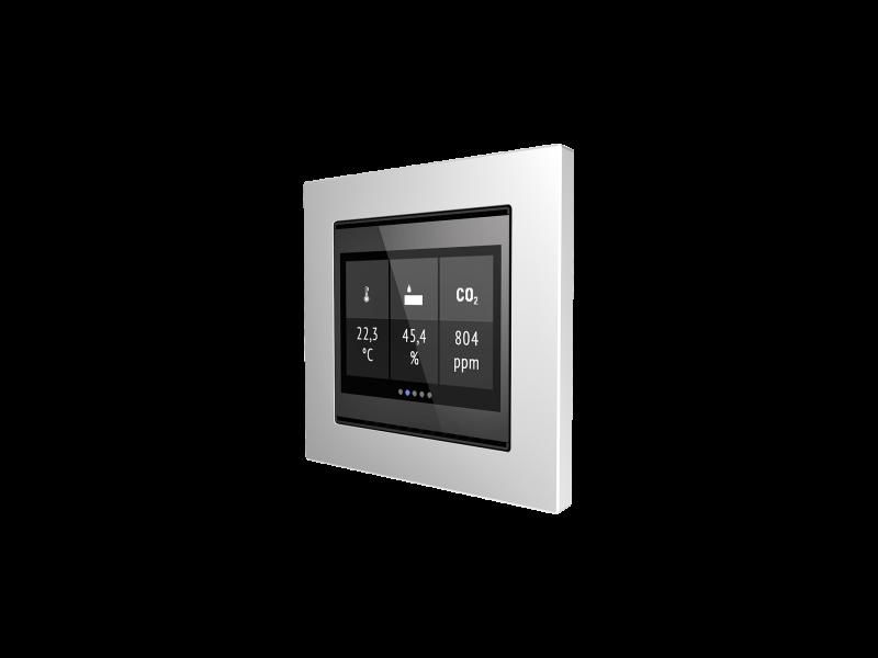 ELSNER 70822 Cala Touch KNX AQS/TH 3.x- jet black RAL 9005 Controller ambientale - Sensore CO2/Temperatura/Umidità