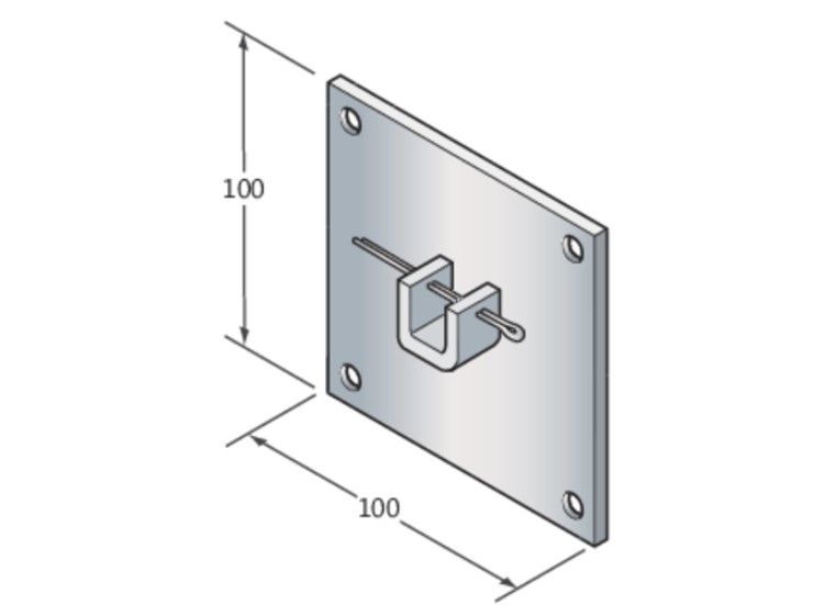 CAME 001YM0018 100X100 SUPPORT WITH Q10 SADDLE