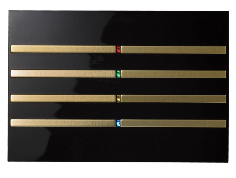 BLUMOTIX BX-F-RKB-GOLD QUBIK SENSITIVE Cover tastiera ABS 120X80 8 Pulsanti Nero
