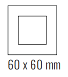 EKINEX EK-SQS-CBM Placca Surface (71 e 20Venti ) quadrata colore black 
