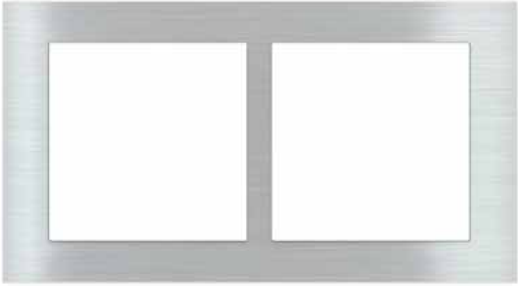 EKINEX EK-D2H-GBQ Deep plate (FF and 71 and 20Venti) int 68mm rectangular-METAL (ALUMINIUM) - aluminum