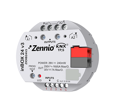 ZENNIO ZIOIB24V3 Inbox 24-2out, 16A/4in, inc.