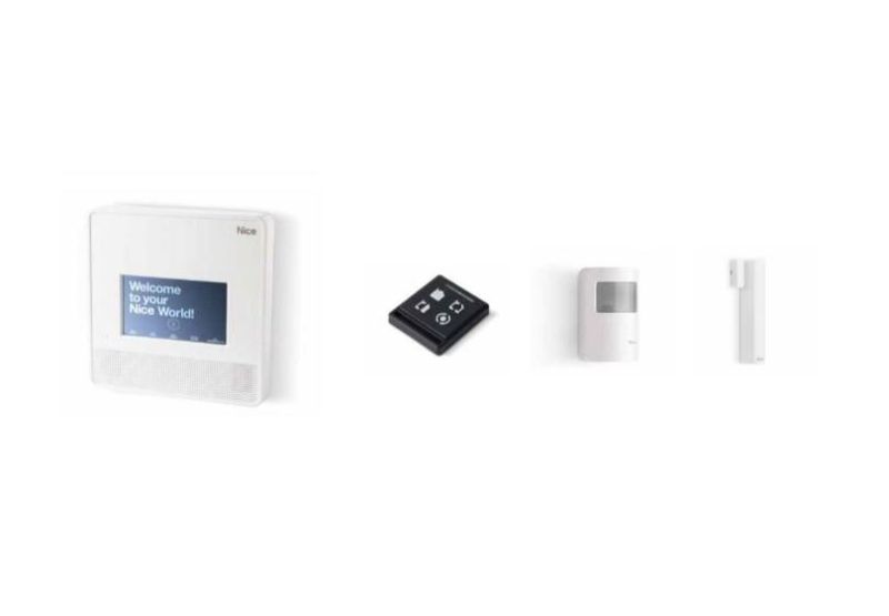 MNKITW7000T MyNice Alarm Kit: Central Unit with 99 zones in 6 areas, Dual-Band Bidirectional Radio, and Wi-Fi.