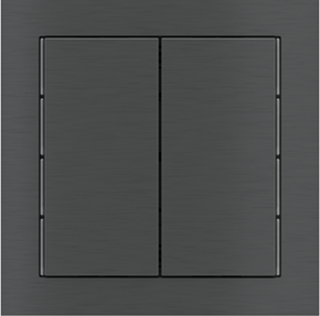 EKINEX EK-T2R-GBU Kit of 2 Linea 71 rectangular vertical buttons (30X60) carbon colour