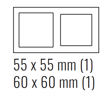 EKINEX EK-D2P-GAA Deep plate (FF and 71 and 20Venti) rectangular - Plastic - white