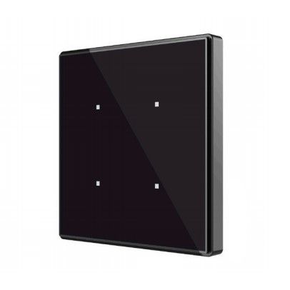 ZENNIO ZVI-SQTMD4-A ZVI-SQTMD4-A Square TMD Capacitive push button Square Touch-MyDesign with temperature probe, 4 buttons, black