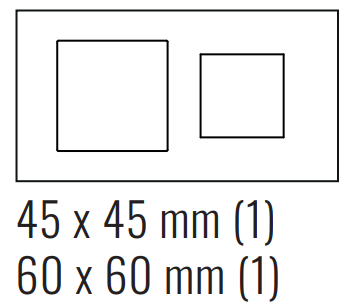 EKINEX EK-D2F-FGL Deep plate (FF and 71 and 20Venti) rectangular - FENIX NTM - London gray