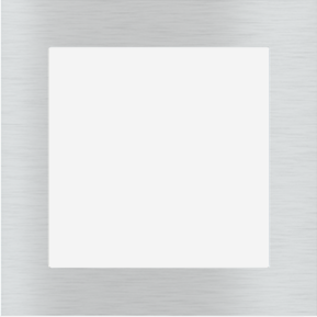 EKINEX EK-PQG-GBQ Placca FF/71 (Form/Flank/NF) quadrata in METALLO (ALLUMINIO) - 1 finestra