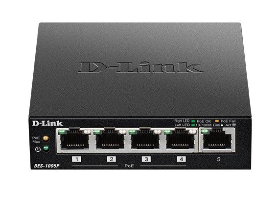 D-LINK DES-1005P 5-PORT 10/100MBPS FAST ETHE SWITCH