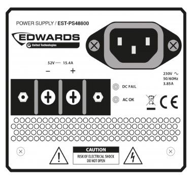 ARITECH INCENDIO EST-PS48800 Unità di alimentazione. tensione primaria 230Vca / 48Vcc 800W