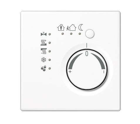 JUNG LS2178TSWW Termostato per ambienti KNX con accoppiatore bus integrato e interfaccia pulsanti 4 canali- bianco alpino