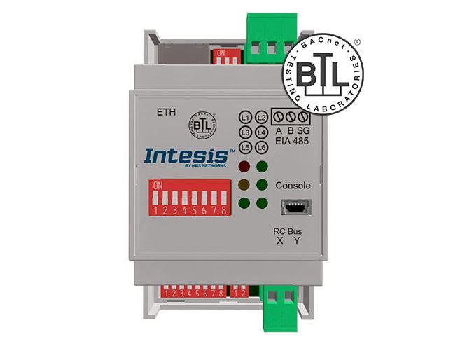 INTESIS INBACMHI001R000 Mitsubishi Heavy Industries FD and VRF systems on BACnet IP/MSTP interface