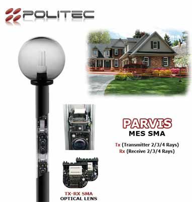 POLITEC MES SMA 9160 Column composed of 6 double optical beams 3TX + 3RX H 160 cm