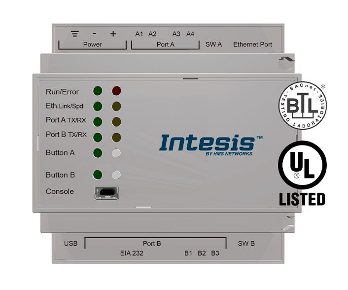 INTESIS INBACLON2500000 LonWorks TP/FT-10 server gateway to BACnet IP and MS/TP - 250 points