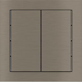EKINEX EK-T2R-GBR Kit of 2 Linea 71 rectangular vertical buttons (30X60) nickel colour