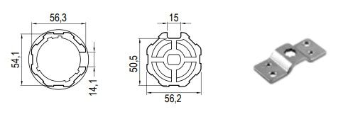 GIBIDI AJWSE0047 Corona Ogiva Ø 70 mm (for awning) ENGINES Ø 45