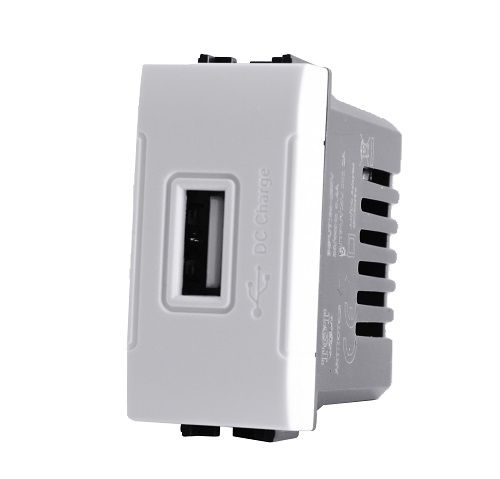 MAPAM 829B Usb socket (5V=2A 265V) Art 829B White