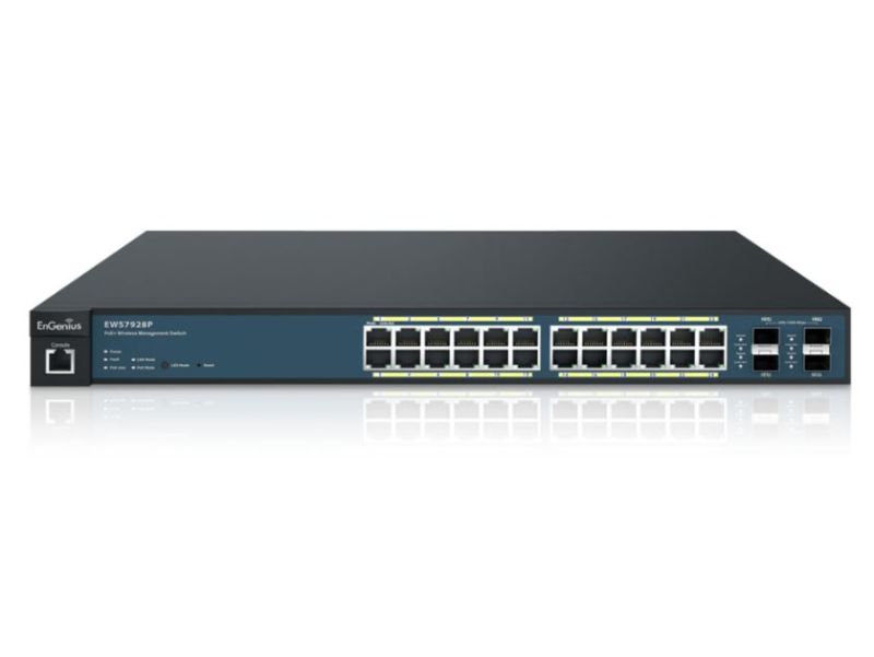 ENGENIUS EWS7928P AP Controller Switch 50AP 24-port GbE PoE.af-at(+)