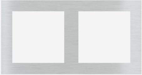EKINEX EK-P2P-GBQ Rectangular 71 (Form/Flank/NF) plate METAL (ALUMINIUM) - 2 windows