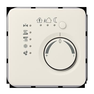 JUNG 2178 Termostato per ambienti KNX con accoppiatore bus integrato e manopola di regolazione del valore di temperatura- bianco