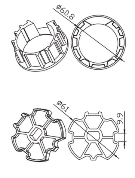 CAME 001YK5112 ROUND Z.F. 64x1mm