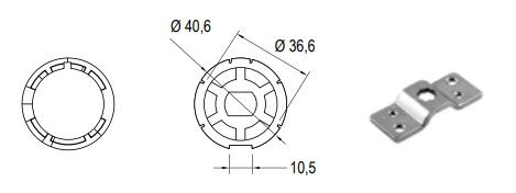 GIBIDI AJWSE0061 MOTORI Ø 35 wall bracket