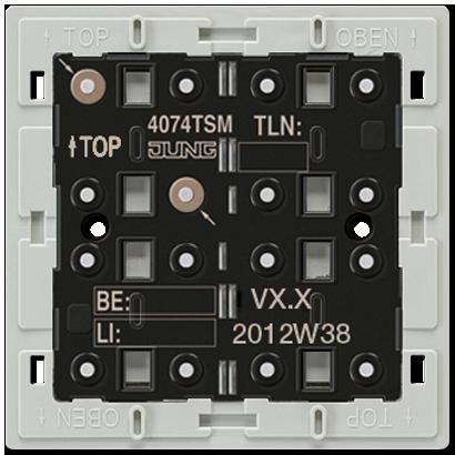 JUNG 4074TSM KNX push button sensor module with acc. Standard integrated bus - 4 channels