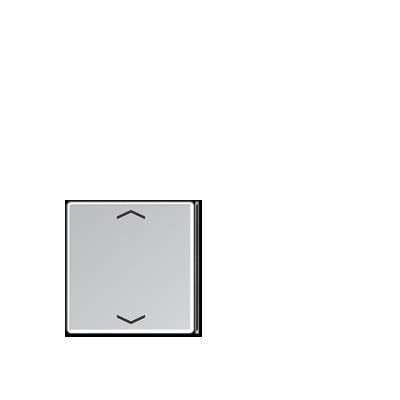 JUNG A404TSAPAL23 Key cover for sensor 4 c-channels. symbol mod. A500- keys 2 and 3- aluminium