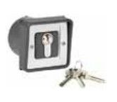 GIBIDI AU01920 Ø60 flush-mounted key selector with European profile cylinder + 3 keys, IP54