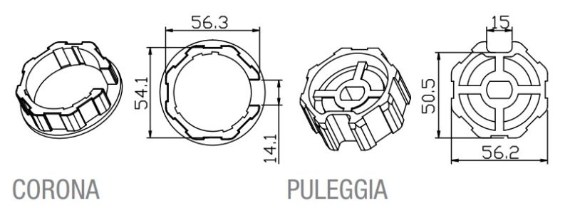 CAME 001YK5101 OCTAGONAL 59X0.6mm