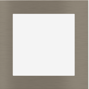 EKINEX EK-PQG-GBR Placca FF/71 (Form/Flank/NF) quadrata in METALLO (ALLUMINIO) - 1 finestra