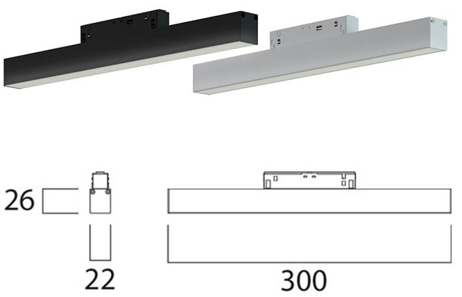 LEDCO MG300LBN/BI LED BAR MAX. 30CM 48V 7.2W 4000K WHITE