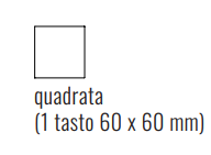 EKINEX EK-T1Q-GBU kit 1 tasto Linea 71 quadrato (60X60) Metallo colore carbonio