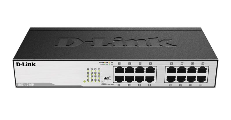 D-LINK DGS-1016D 10/100/1000 GIGABIT 16 PT SWITCH