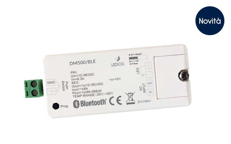 LEDCO DM500/BLE DIMMER BLUETOOTH/PUSH 12/24 Vdc 8A