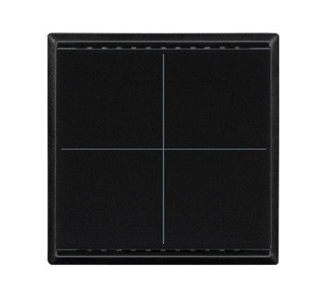 ELSNER 70883 70883 Cala KNX M-T CH Buttons with temperature sensor, 4-way, black