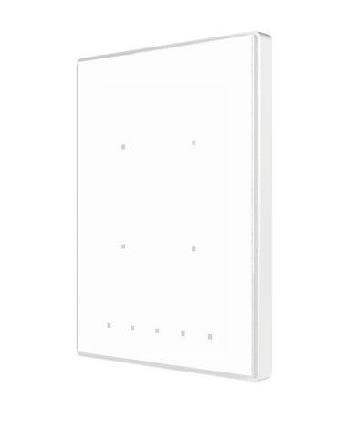 ZENNIO ZVI-TMDP4-PW ZVI-TMDP4-PW TMD Plus KNX Capacitive Touch Switch, 4 buttons, white