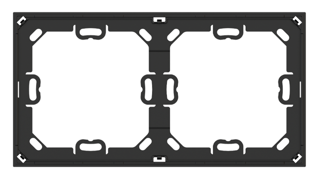 EKINEX EK-A71-1-NF Packaging 1 pc black adapter frame for double 'NF plate