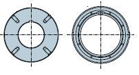 NICE 872.32.00 Round 133x2.5 mm with M8 threaded holes wheel + crown