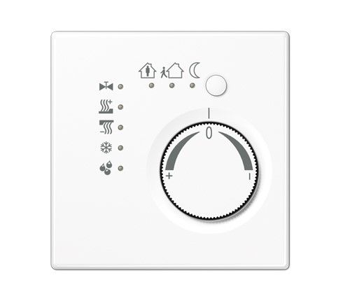 JUNG LS2178WW KNX room thermostat with integrated bus coupler and temperature value adjustment knob - alpine white