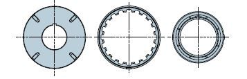 NICE 876.51.00 Round 159x2.6 mm with M8 threaded holes wheel + 2 crowns to fit one on the other